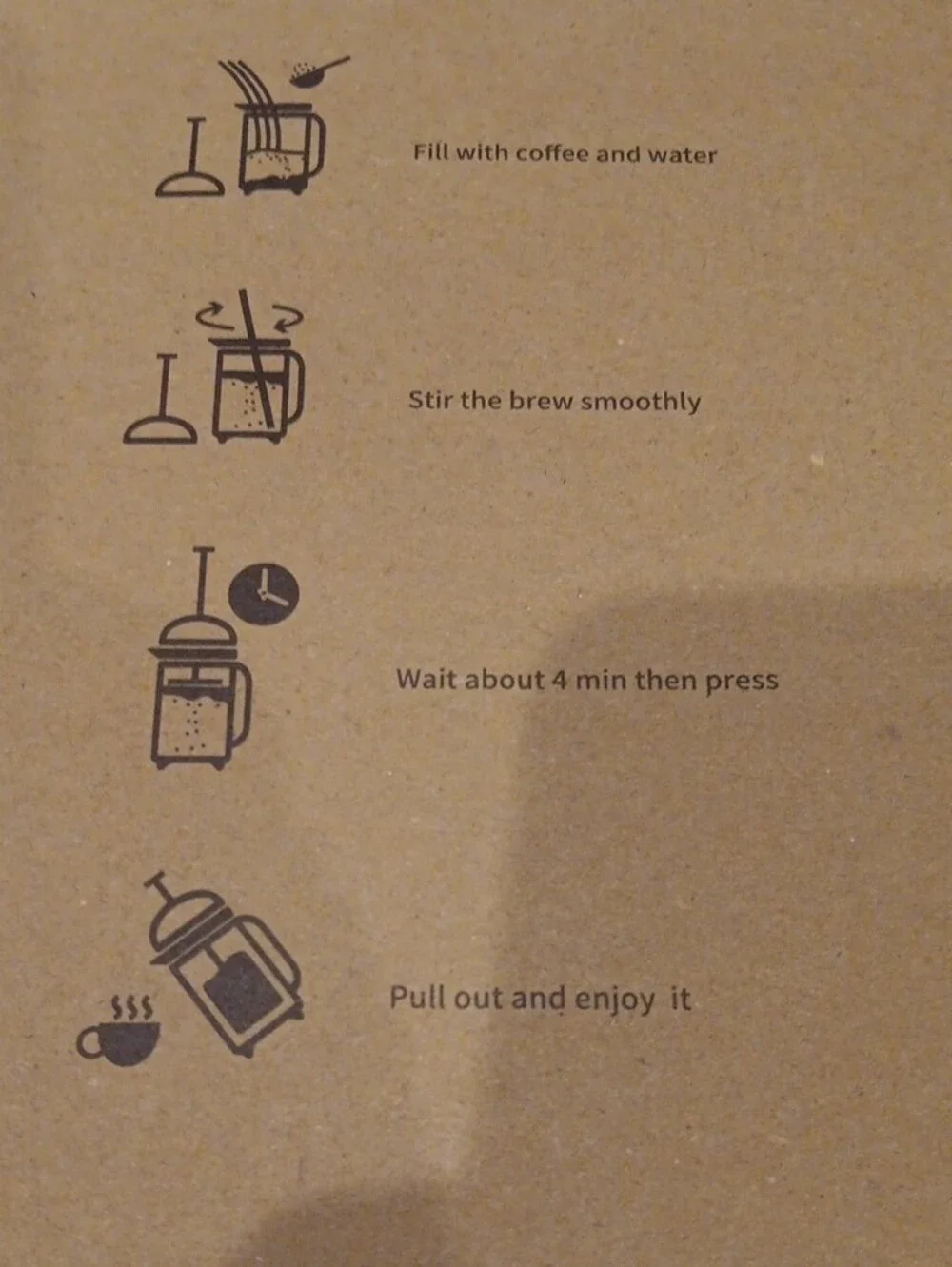 French Press Coffee Maker - Black - Unbranded